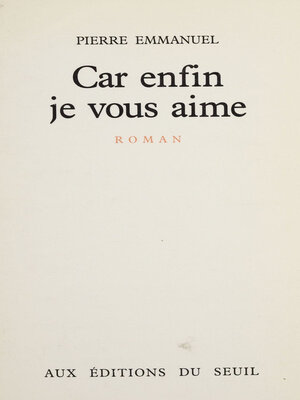 cover image of Car enfin je vous aime